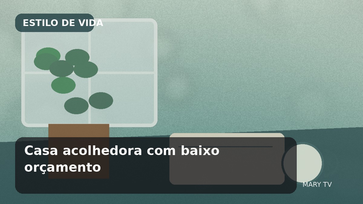 Imagem editorial em estilo fotográfico sobre Casa acolhedora com baixo orçamento: luz, textura, organização e memória