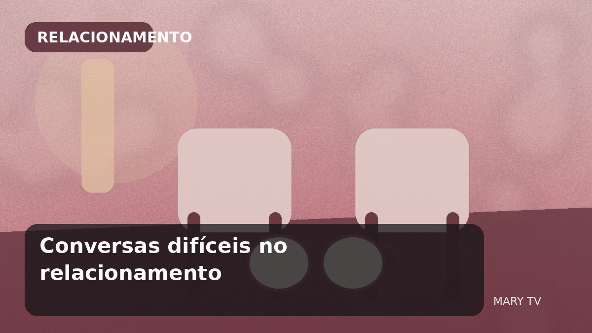 Imagem editorial em estilo fotográfico sobre Conversas difíceis no relacionamento: como preparar, falar e concluir sem fugir nem explodir