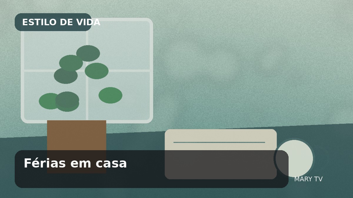 Imagem editorial em estilo fotográfico sobre Férias em casa: como criar descanso real sem viajar e sem gastar muito