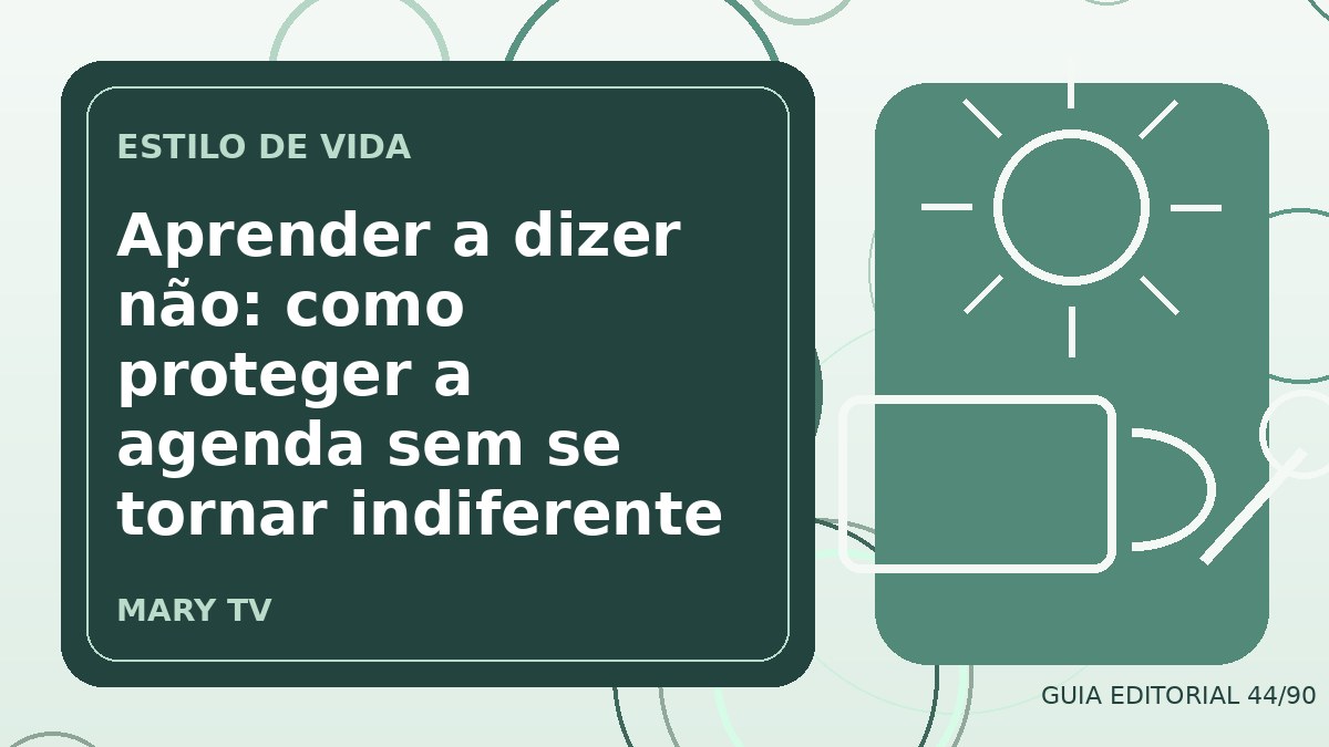 Ilustração editorial sobre aprender a dizer não: como proteger a agenda sem se tornar indiferente