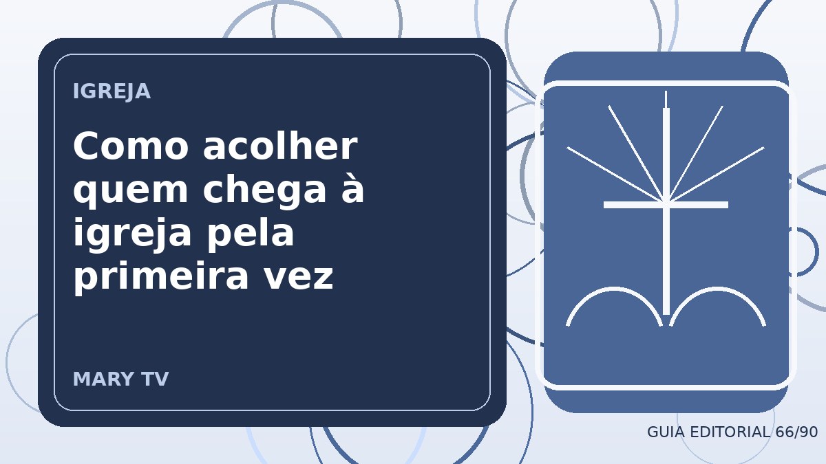 Ilustração editorial sobre como acolher quem chega à igreja pela primeira vez