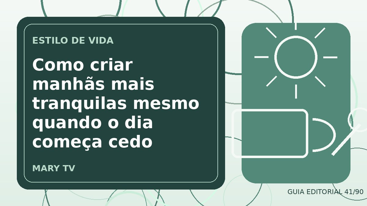 Ilustração editorial sobre como criar manhãs mais tranquilas mesmo quando o dia começa cedo