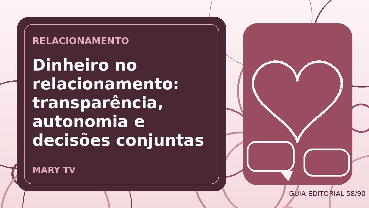 Ilustração editorial sobre dinheiro no relacionamento: transparência, autonomia e decisões conjuntas