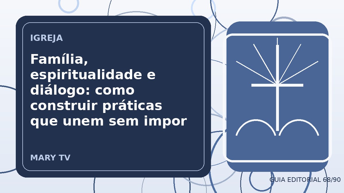 Ilustração editorial sobre família, espiritualidade e diálogo: como construir práticas que unem sem impor