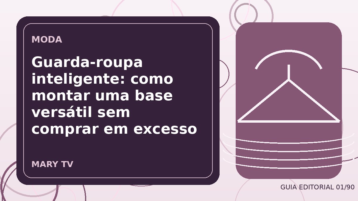 Ilustração editorial sobre guarda-roupa inteligente: como montar uma base versátil sem comprar em excesso