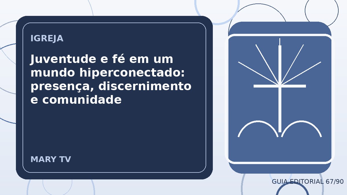 Ilustração editorial sobre juventude e fé em um mundo hiperconectado: presença, discernimento e comunidade