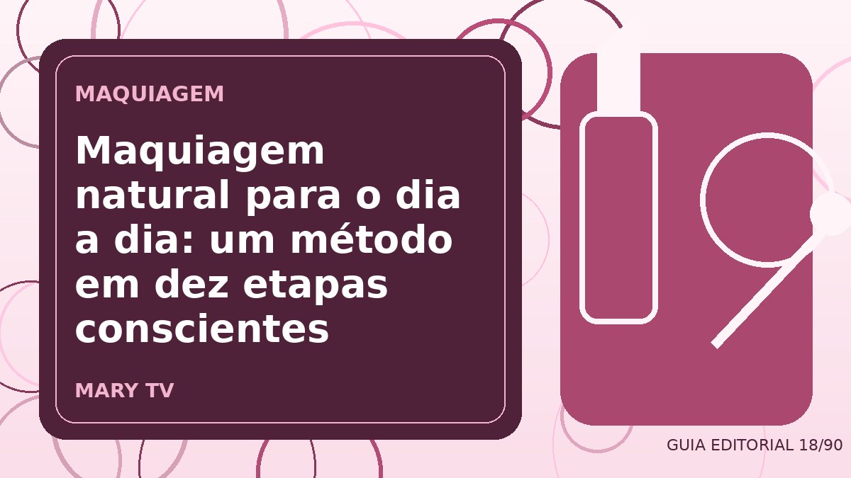 Ilustração editorial sobre maquiagem natural para o dia a dia: um método em dez etapas conscientes