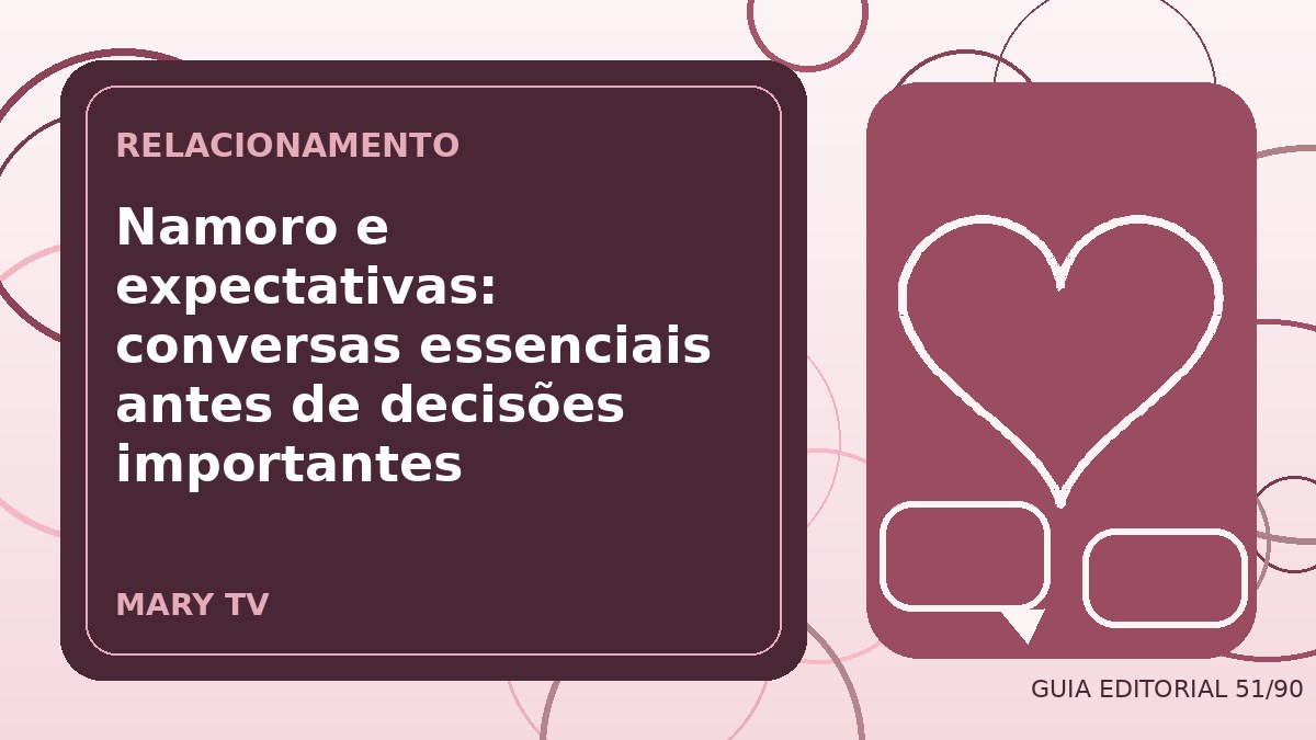 Ilustração editorial sobre namoro e expectativas: conversas essenciais antes de decisões importantes