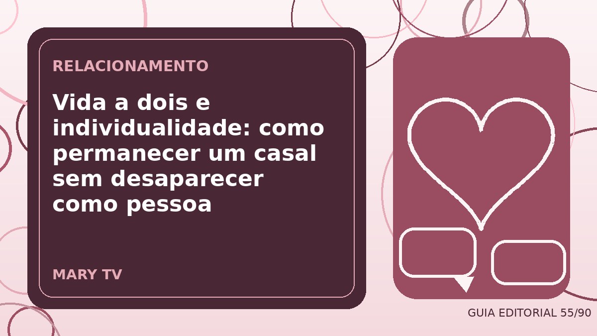 Ilustração editorial sobre vida a dois e individualidade: como permanecer um casal sem desaparecer como pessoa