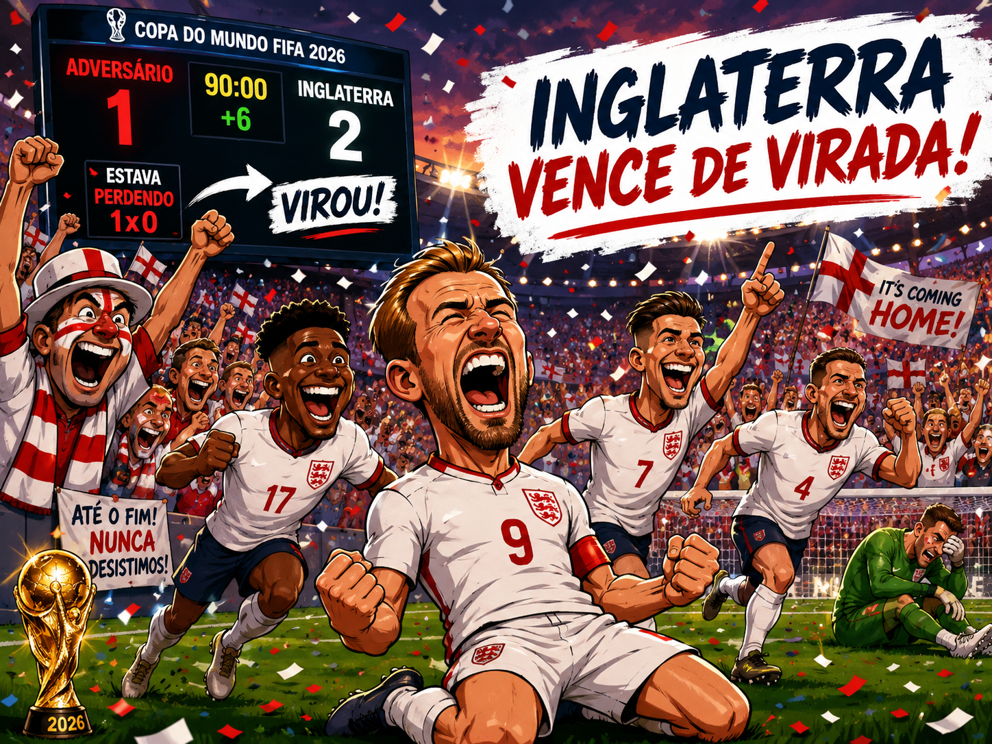 INGLATERRA VENCE DE VIRADA